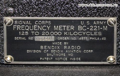 SCR-211-M Frequency Meter Set ; Bendix Radio (ID = 723008) Equipment
