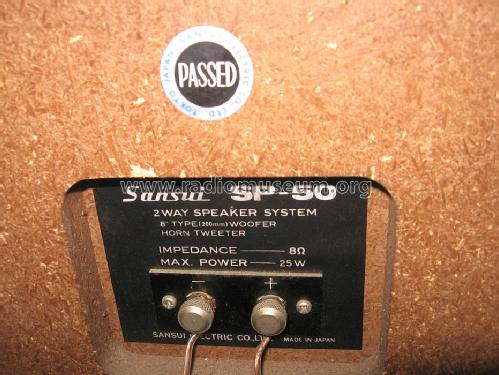 2Way Speaker System SP-50; Sansui Electric Co., (ID = 1522181) Parleur