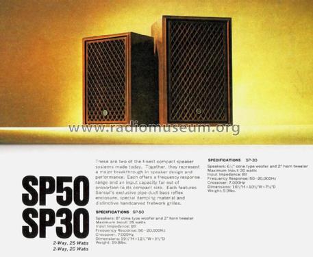 2Way Speaker System SP-50; Sansui Electric Co., (ID = 1737879) Altavoz-Au