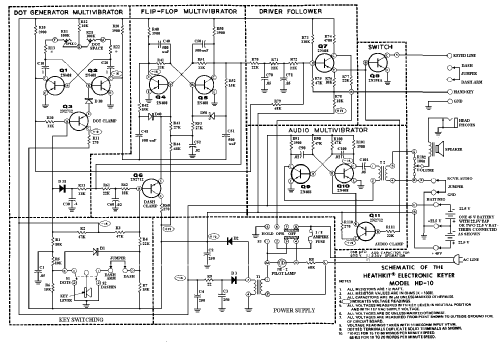 Electronic Keyer HD-10; Heathkit Brand, (ID = 125241) Morse+TTY