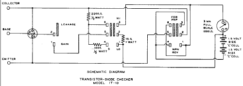 Transistor Checker IT-10; Heathkit Brand, (ID = 656211) Ausrüstung