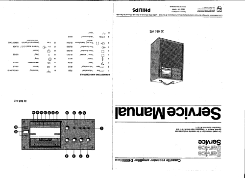 Cassette Recorder Amplifier D 6550/30Z; Philips - Österreich (ID = 1430304) Reg-Riprod