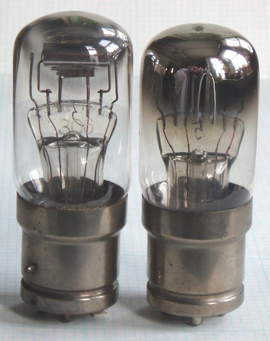 Front and back views of the Star and Peerless tubes