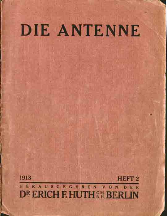 Deckblatt Die Antenne Heft 2 1913