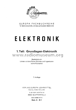 Elektronik 1.Teil , Grundlagen-Elektronik | Radiomuseum.org