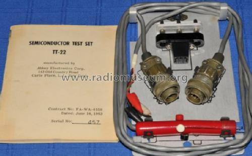 Semiconductor Test Set TT-22; Abbey Electronics (ID = 682175) Equipment