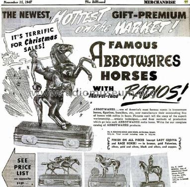 Z477 Race Horses with Jockeys ; Abbotwares; Los (ID = 1498439) Radio