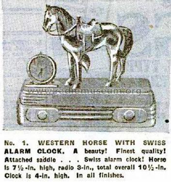 Z477 Western Horse with Clock ; Abbotwares; Los (ID = 1498278) Radio