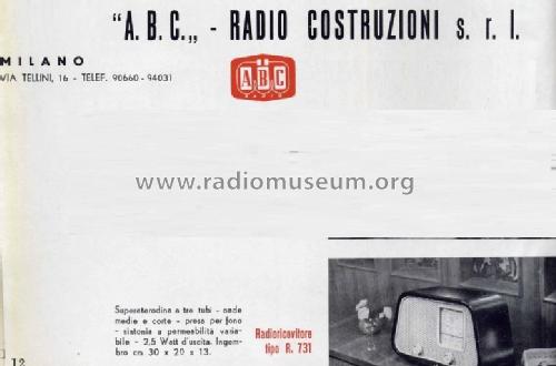 R731; ABC Radiocostruzioni (ID = 2458430) Radio
