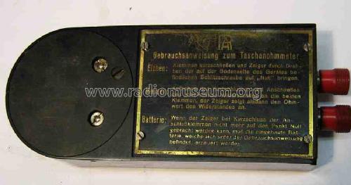 Taschenohmmeter ; Abrahamsohn, Robert; (ID = 501468) Equipment