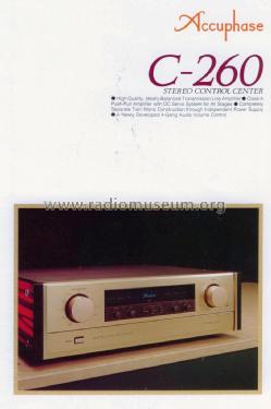 Stereo Control Center C-260; Accuphase Laboratory (ID = 1772980) Ampl/Mixer