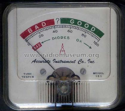 Tube Tester 151 ; Accurate Instrument (ID = 840035) Equipment