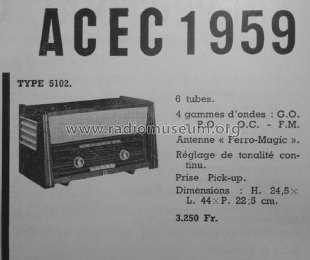 5102; ACEC, Ateliers de (ID = 2985475) Radio