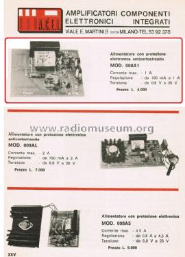 Alimentatore con Protezione Elettronica Anticortocircuito 008A1; ACEI A.C.E.I., (ID = 2799863) Aliment.