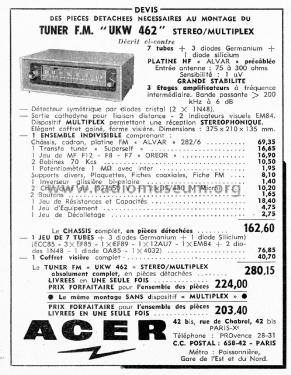 Tuner FM UKW462 stéréo/multiplex ; ACER A.C.E.R. / (ID = 2713752) Radio