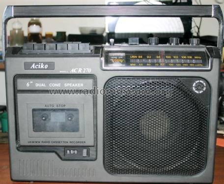 Aciko UKW/MW Radio Cassetten Recorder ACR270 Radio Aciko brand | Radiomuseum