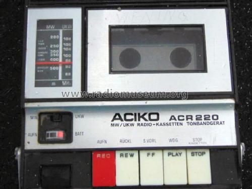 MW/UKW Radio Cassette Recorder ACR-220; Aciko brand (ID = 3003075) Radio