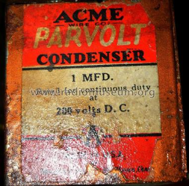 Condenser 1 MFD; Acme Wire Radio (ID = 1816330) Radio part