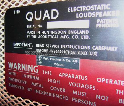 Quad ESL 57 Electrostatic-Loudspeaker; Quad Brand; (ID = 227984) Lautspr.-K