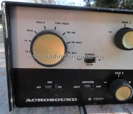 Pre-Amplifier S-1001; Acrosound, (ID = 1982579) Ampl/Mixer