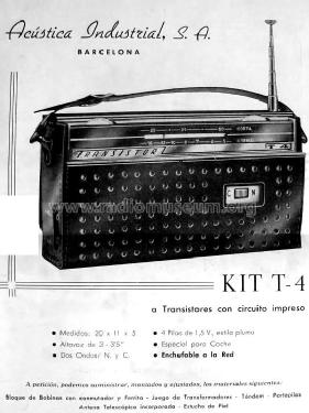 Transistor Kit T-4; Acústica Industrial; (ID = 2474904) Radio