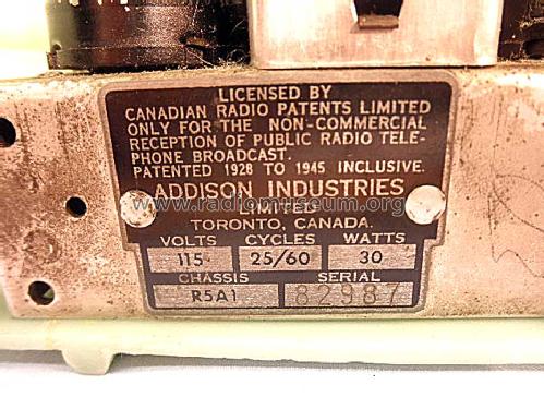 B2A Ch= R5A1; Addison Industries, (ID = 1392954) Radio