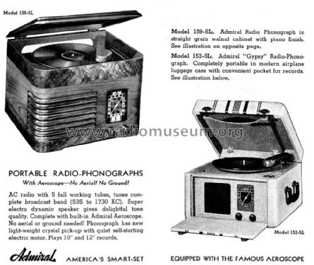 159-5L ; Admiral brand (ID = 1095320) Radio