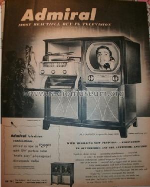 32X36 Ch= 20Z1 + 5B2; Admiral brand (ID = 950776) TV Radio