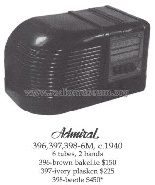 397-6M ; Admiral brand (ID = 1384889) Radio