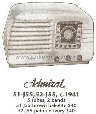 52-J55 Ch= J55; Admiral brand (ID = 1681556) Radio