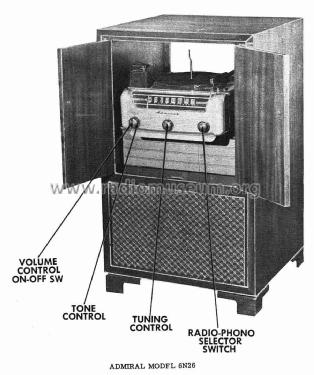 6N26 Ch= 5R2; Admiral brand (ID = 3040313) Radio