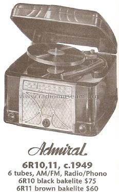 6R10 ; Admiral brand (ID = 1671804) Radio