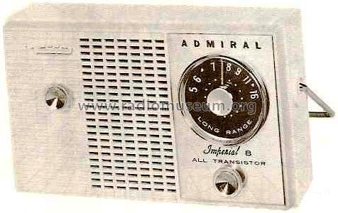 711 Imperial 8 All Transistors Ch= 8T1; Admiral brand (ID = 479397) Radio