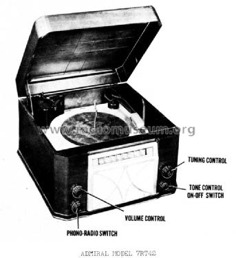 7RT42 Ch= 6L1; Admiral brand (ID = 899337) Radio