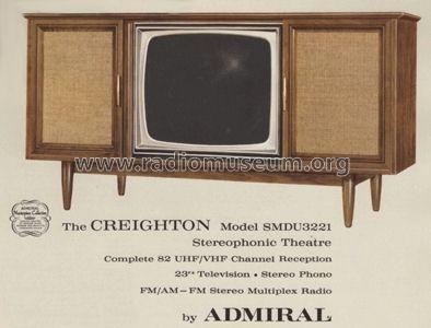 The Creighton SMDU3221; Admiral brand (ID = 675539) TV Radio