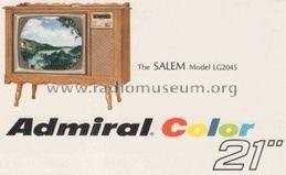 The Salem LG2045; Admiral brand (ID = 675589) Television