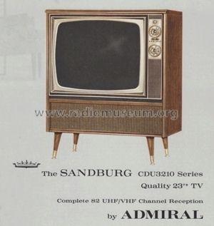 The Sandburg CDU3210 Series; Admiral brand (ID = 675573) Television