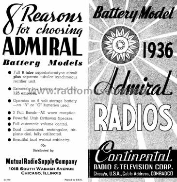 X718 Farm Radio Console ; Admiral brand (ID = 1094850) Radio