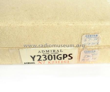 Y2301GPS Ch= 6M3D; Admiral brand (ID = 2482543) Radio