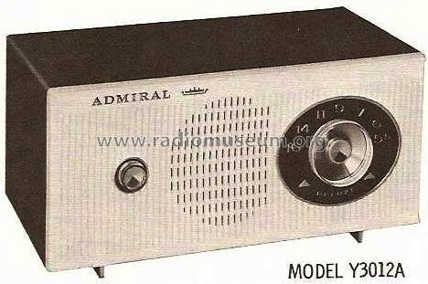 Y3012A Ch= 5B6 Radio Admiral brand Continental Radio & Television Co ...