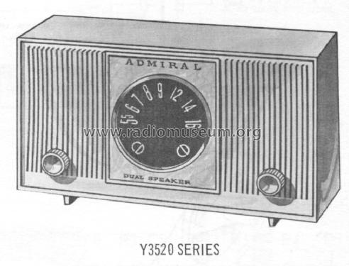 Y3528 Ch= 5L6; Admiral brand (ID = 1545815) Radio