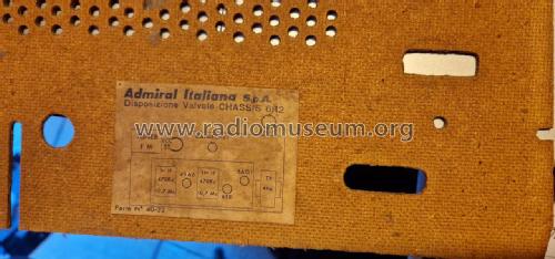 RL631 Ch= 6R2; Admiral Italiana Spa (ID = 3046571) Radio