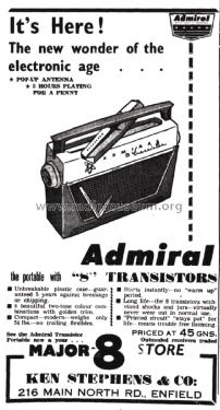 Transistor 8 8K2 Radio Admiral of Australia; Bankstown, build