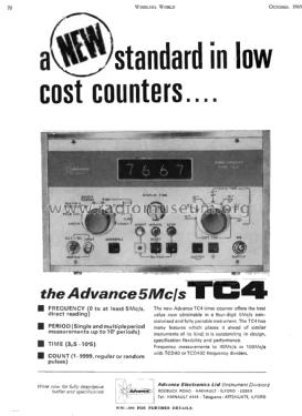 Counter-Timer TC4; Advance Electronics (ID = 2767970) Equipment