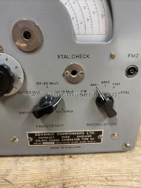 AM/FM Signal Generator Type 63; Advance Electronics (ID = 2982600) Ausrüstung