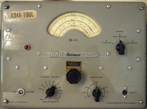 AF-Generator H-I ; Advance Electronics (ID = 2118600) Equipment