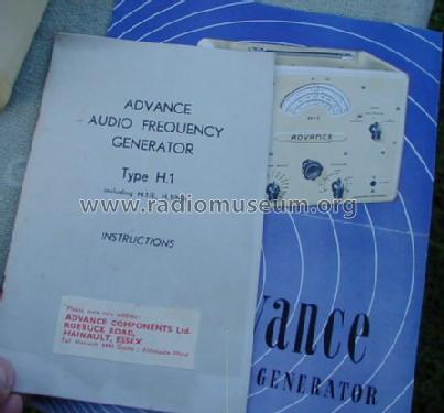 AF-Generator H-I ; Advance Electronics (ID = 567061) Equipment