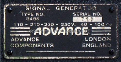 RF Signal generator B4B5; Advance Electronics (ID = 1065110) Equipment