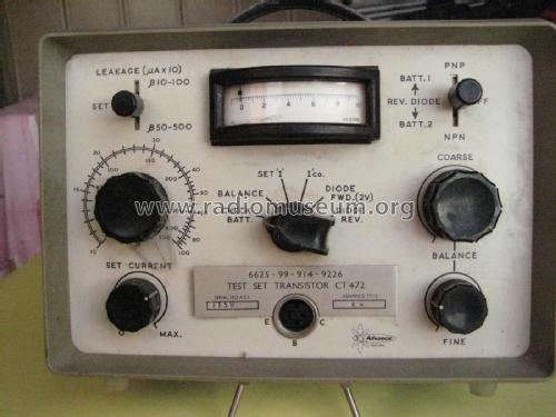 Transistor Tester CT472 T.TI/S TT1S; Advance Electronics (ID = 1961144) Equipment