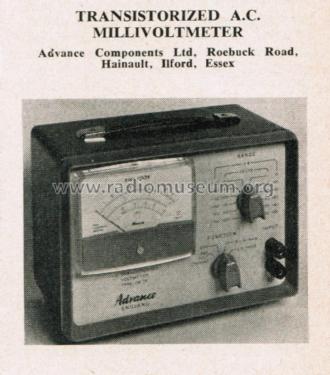 Transistorized AC Millivoltmeter VM78; Advance Electronics (ID = 2692548) Equipment